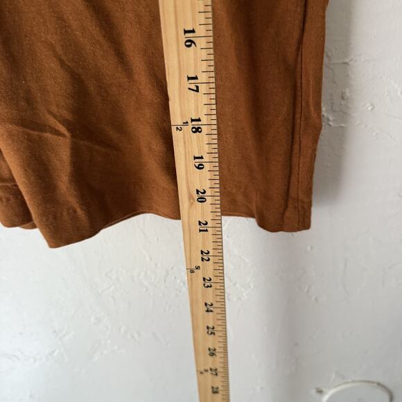 Judy Knapp Shirt 70s Vintage Brown Mock Neck Sleeveless Boho Pocket Aztec Trim - Picture 3 of 6